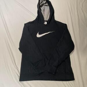 Black nike hoodie with white
